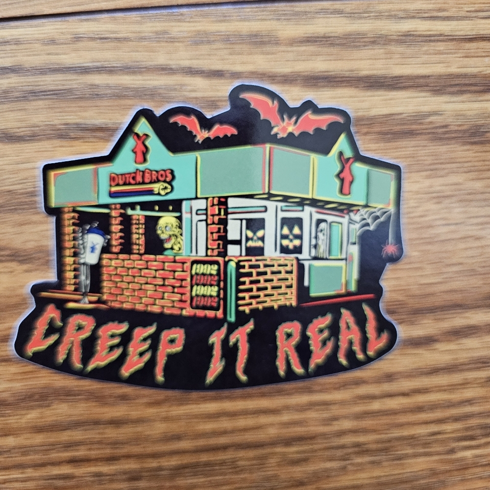 Dutch Bros Spooky Creep It Real Sticker